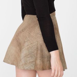 American Apparel Lambskin Leather Circle Skirt - LARGE